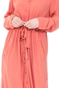 GRACE AND MILA-Γυναικείο midi φόρεμα GRACE AND MILA CELINE πορτοκαλί